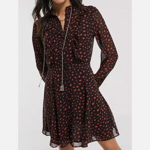 Topshop Black and Red Long Sleeve Dress dark romance dark fairy party dress